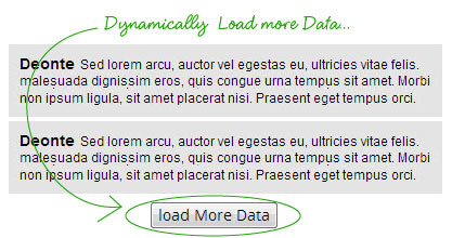 jQuery Load More Data