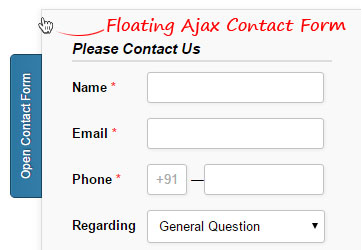 Floating Ajax Contact Form