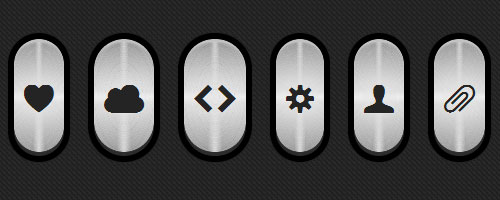 css3 metal buttons