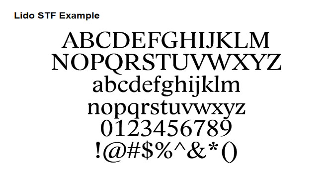 Lido STF Font