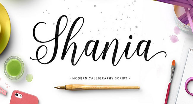 Shania Script Typeface